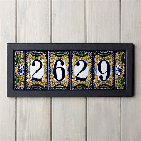 ceramic tile house number frames